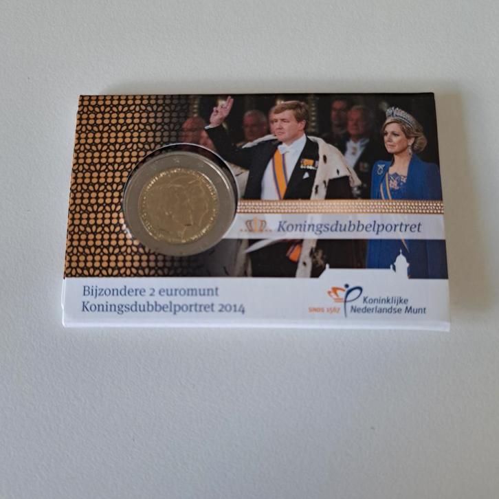 2 Euro Koningsdubbelportret 2014 Coincard, Postzegels en Munten, Munten | Nederland, Losse munt, Euro's, Koningin Beatrix, Ophalen of Verzenden