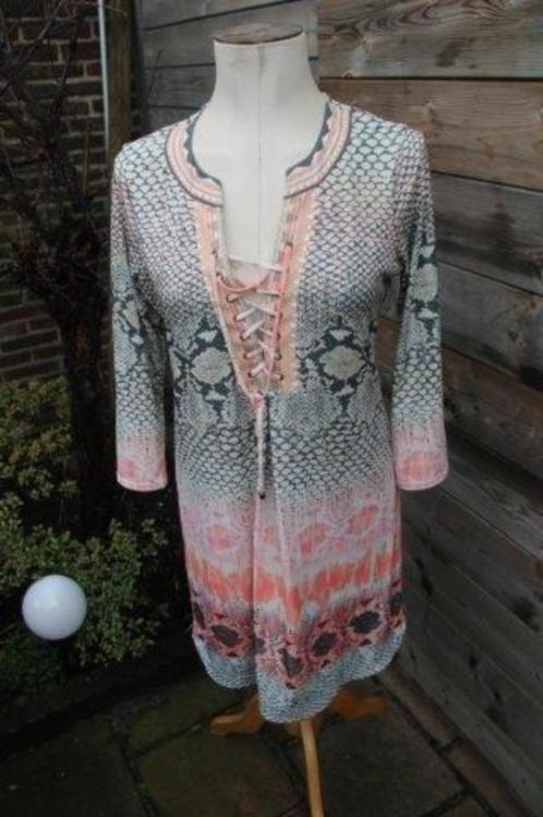 Jurk grijs/ oranje Hale Bob mt S Vaste prijs, Kleding | Dames, Jurken, Zo goed als nieuw, Maat 36 (S), Grijs, Ophalen of Verzenden