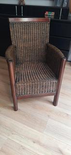 Vintage Rotan Stoel met Houten Frame, Ophalen, Riet of Rotan, Minder dan 50 cm, Gebruikt