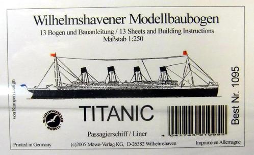 (82) Bouwplaat Titanic 1/250, Hobby en Vrije tijd, Modelbouw | Boten en Schepen, Zo goed als nieuw, 1:200 of kleiner, Overige merken