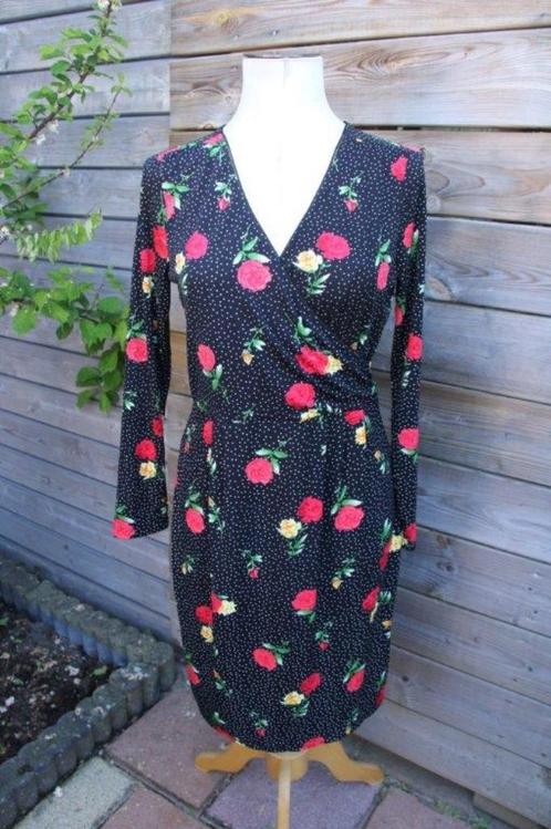 Overslagjurk zwart/ rood Lemon Smashed mt M/38 Vaste prijs, Kleding | Dames, Jurken, Zo goed als nieuw, Maat 38/40 (M), Rood, Ophalen of Verzenden