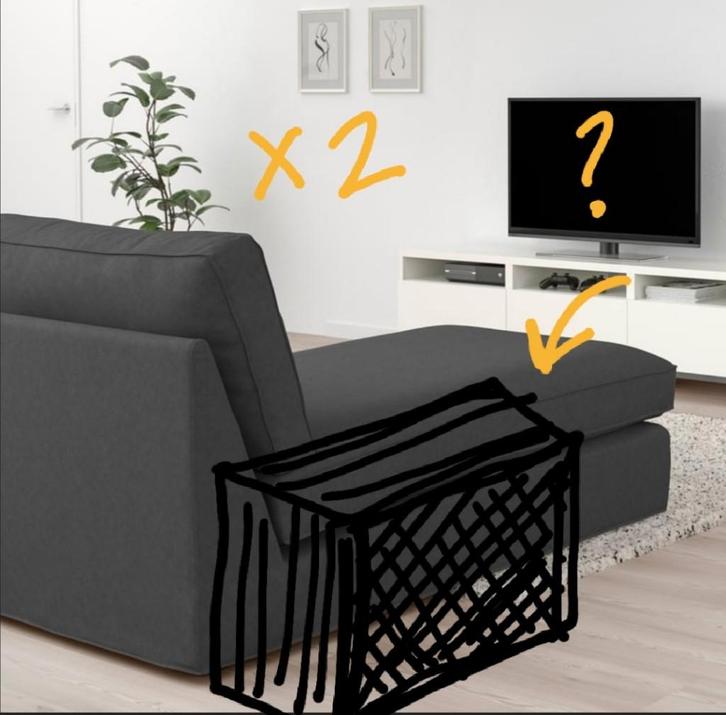 Leuningen voor IKEA KIVIK (CHAISE LONGUE), Huis en Inrichting, Fauteuils, Gebruikt, Minder dan 50 cm, Ophalen