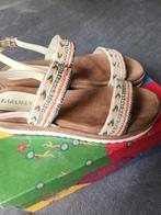 Nieuwe leren Ibiza Style sandalen Lazamini 43, Lazamini, Beige, Nieuw, Sandalen of Muiltjes