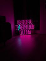 Carpe Fucking Diem LED neon sign, Nieuw, Ophalen of Verzenden, Lichtbak of (neon) lamp