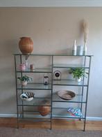 Industriële Stellingkast/Vakkenkast Staal & Glas, Huis en Inrichting, Kasten | Wandmeubels, Met plank(en), 150 tot 200 cm, Ophalen of Verzenden