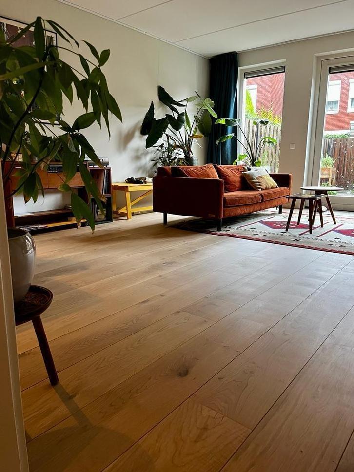 Eiken duoplank vloer wit geolied 19mm dik en 235mm breed, Huis en Inrichting, Stoffering | Vloerbedekking, Nieuw, Parket, Wit