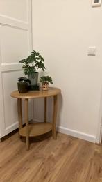 Ovaal plantentafel of sidetable, Ophalen, 50 tot 100 cm, Klassiek, Eikenhout