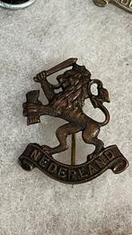 NEDERLANDS INDIË PET LEEUW “NEDERLAND” maker STOKES, Ophalen of Verzenden, Landmacht, Nederland, Embleem of Badge