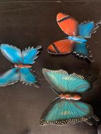 Drie decoratie vlinders, Tuin en Terras, Tuinwanddecoratie, Ophalen