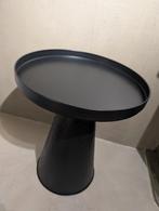 Zwarte salontafel of bijzettafel - 64cm hoog, 51cm diameter, Ophalen, Rond