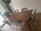 Eettafel met stoelen, Huis en Inrichting, Tafels | Eettafels, Ophalen, Gebruikt, 50 tot 100 cm, Vijf personen of meer