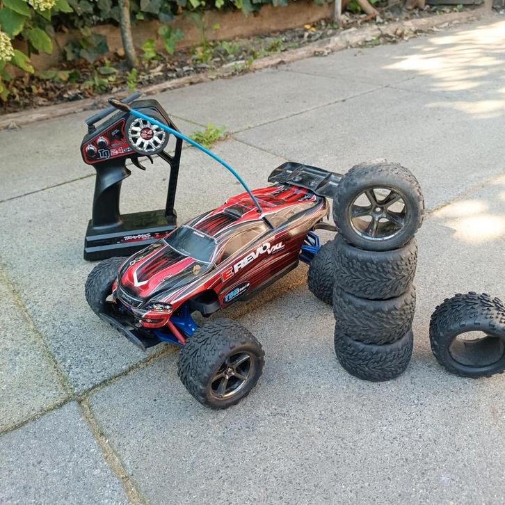 Traxxas E-Revo VXL 1:16 - Snelle RC Monster Truck, Hobby en Vrije tijd, Modelbouw | Auto's en Voertuigen, Ophalen of Verzenden