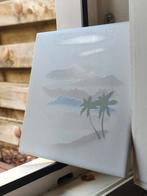 Decoratieve Tegel met Tropisch Landschap, Antiek en Kunst, Antiek | Wandborden en Tegels, Ophalen