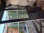 Hardhouten buitendeur 211x82,5, Gebruikt, Deurkozijn, Hout, Ophalen