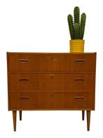 Vintage Ladekast Deens Design Teak Jaren 60 | Commode, Gebruikt, Vintage, 50 tot 100 cm, 3 of 4 laden