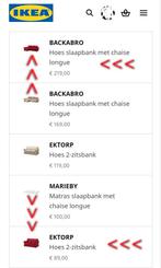 2 gloednieuwe bankhoezen voor IKEA Backabro en Ektorp banken, Huis en Inrichting, Ophalen of Verzenden, Nieuw, Stof
