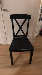Zwarte IKEA eetkamer stoel, Huis en Inrichting, Stoelen, Ophalen, Gebruikt