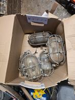 Vintage Industriële Lampen - Set van 5, Huis en Inrichting, Lampen | Vloerlampen, Gebruikt, Ophalen of Verzenden, Glas, Minder dan 100 cm