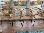 4 IKEA Nilsove eetkamerstoelen riet rotan, Huis en Inrichting, Stoelen, Ophalen, Gebruikt, Bruin, Riet of Rotan