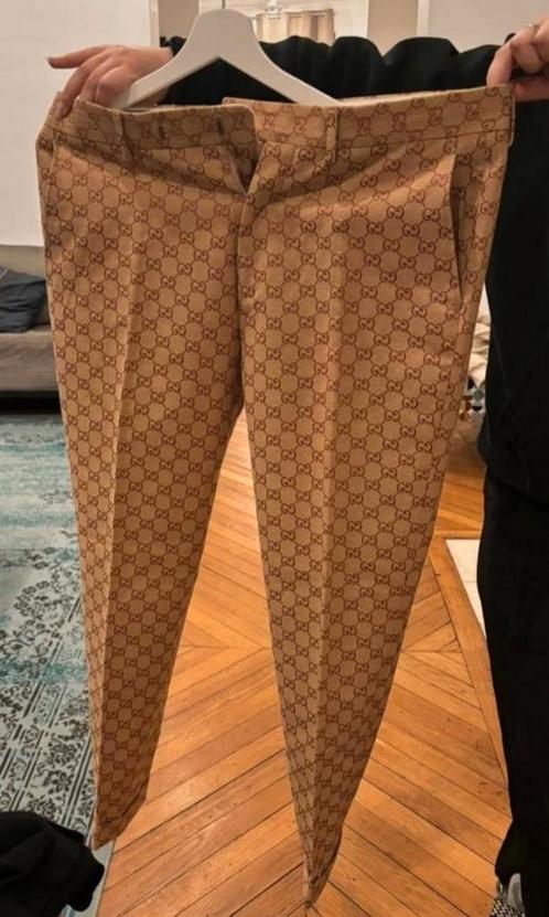 Gucci supreme gg pantalon dior dsquared 34/36, Kleding | Heren, Broeken en Pantalons, Zo goed als nieuw, Maat 52/54 (L), Bruin