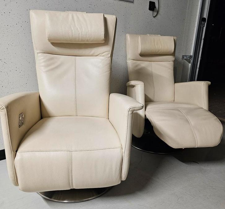 Set Prominent Luxe Sta-op Stoelen -  Gratis Bezorging, Huis en Inrichting, Fauteuils, Zo goed als nieuw, Leer, 50 tot 75 cm, 75 tot 100 cm