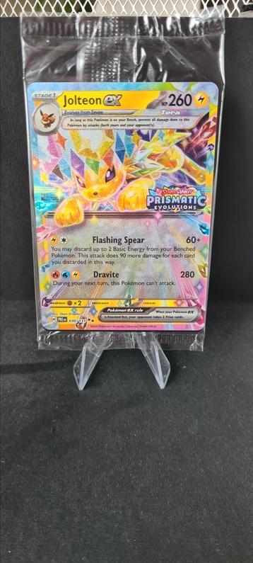 Jolteon EX 030 STAMPED SEALED Prismatic Evolutions beschikbaar voor biedingen