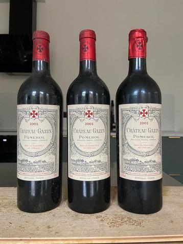 Château Gazin Pomerol 2002 - 3 Flessen beschikbaar voor biedingen