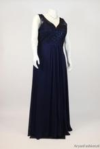 SALE marineblauwe grote maat galajurk 50, 52, 54, Galajurk, Blauw, Maat 46/48 (XL) of groter, Nieuw