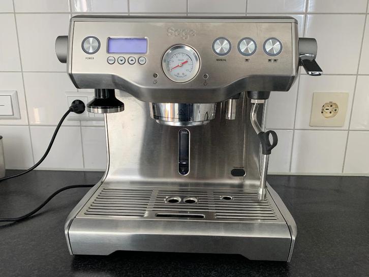[ZGAN] Sage Dual Boiler + Doos en extras, Witgoed en Apparatuur, Koffiezetapparaten, Zo goed als nieuw, Gemalen koffie, Espresso apparaat