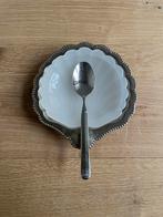 Vintage kaviaar boter schelp glazen inleg lepeltje 1970s, Ophalen of Verzenden