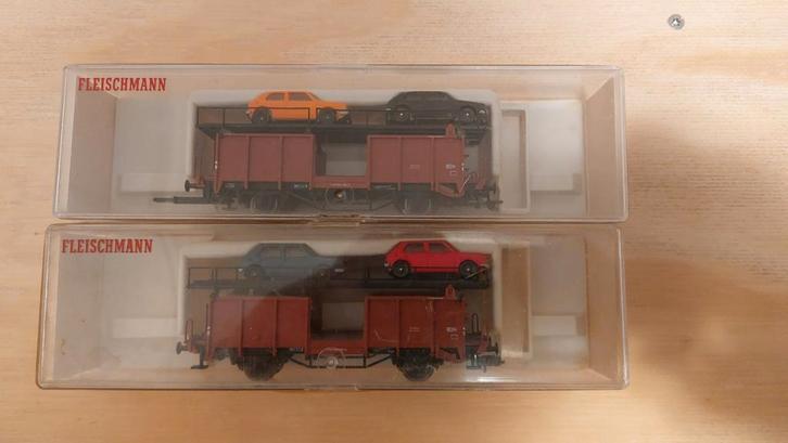 Autotransport Fleischmann, Hobby en Vrije tijd, Modeltreinen | H0, Gebruikt, Wagon, Gelijkstroom, Fleischmann, Ophalen of Verzenden