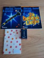 Klarinet lesboeken, muziekschrift en rietjes, Ophalen, Gebruikt
