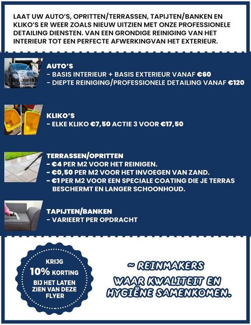 Reinmakers Schoonmaakdiensten, Tickets en Kaartjes, Sport | Overige, Twee personen