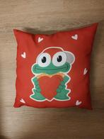 Opkikker Kussen met Kikker en Hart, Ophalen of Verzenden, Zo goed als nieuw, Rood, Vierkant