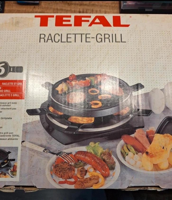 Tefal Raclette Grill - Perfect voor gezellige avonden!, Witgoed en Apparatuur, Grillplaten, Zo goed als nieuw, Tafelgrill, Vaatwasmachinebestendig
