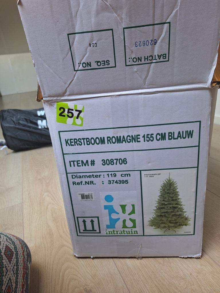 Kerstboom Romagne 155 cm blauw, Diversen, Kerst, Ophalen, Gebruikt