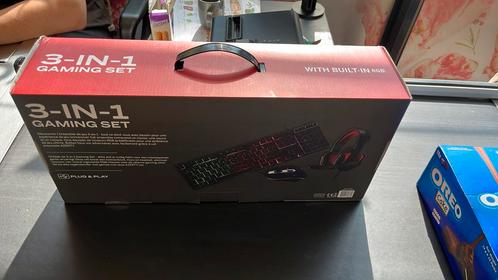 3-in-1 Gaming Set (Keyboard, Mouse & Headset with RGB), Spelcomputers en Games, Games | Pc, Nieuw, Overige genres, 1 speler, Ophalen of Verzenden