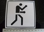 pictogram sticker boksen, Verzamelen, Verzenden, Zo goed als nieuw, Sport