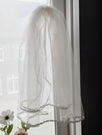 Dubbele bruidssluier, Ophalen of Verzenden, Zo goed als nieuw, Wit, Accessoires