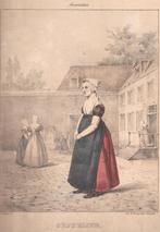 Amsterdam Orpheline Burgerweesmeisje 1825/1830 Ingekl. litho, Ophalen of Verzenden