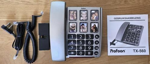 Big Button Foto Senioren Telefoon Profoon TX-560, Telecommunicatie, Vaste telefoons | Niet Draadloos, Zo goed als nieuw, Ophalen of Verzenden