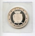 Medaille Malta Sterling Zilver 20 Gram Proof Mooi Contrast !, Ophalen of Verzenden, Zilver