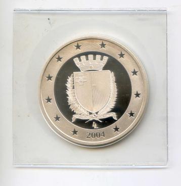 Medaille Malta Sterling Zilver 20 Gram Proof Mooi Contrast ! beschikbaar voor biedingen