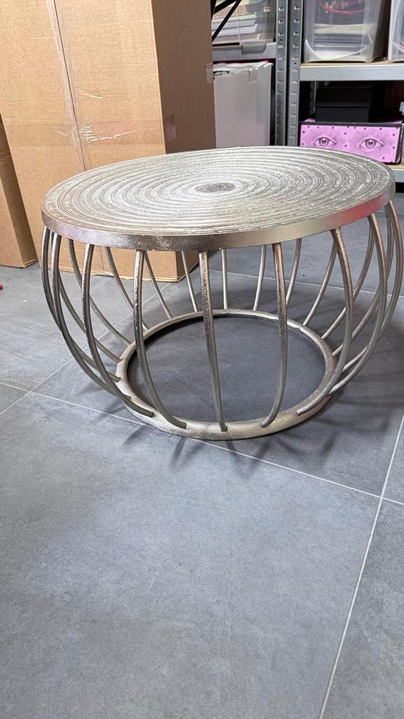 Zilveren Bijzettafel, Huis en Inrichting, Tafels | Salontafels, Zo goed als nieuw, Minder dan 50 cm, Minder dan 50 cm, 50 tot 100 cm