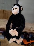 Zwarte slungel aap, beige gezicht met wit,kraal ogen., Kinderen en Baby's, Speelgoed | Knuffels en Pluche, Ophalen of Verzenden