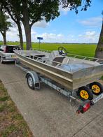 ALUMINIUM JON 415 | aluminium platbodem, Watersport en Boten, Vis- en Consoleboten, Ophalen, Tot 10 pk, Aluminium, Zo goed als nieuw