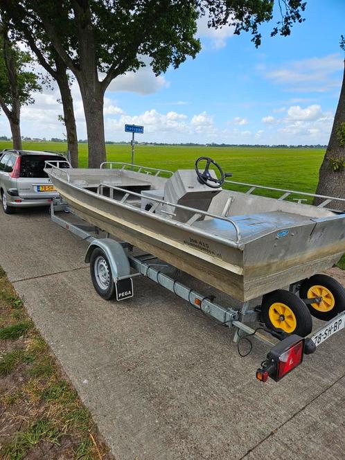 ALUMINIUM JON 415 | aluminium platbodem, Watersport en Boten, Vis- en Consoleboten, Zo goed als nieuw, Tot 10 pk, 3 tot 6 meter