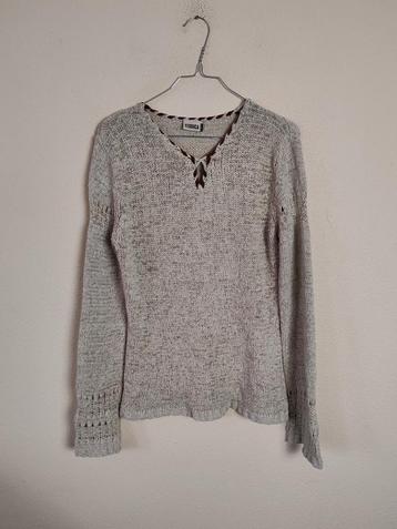 Vintage trui / sweater / grijs / beige / medium / 38 /  beschikbaar voor biedingen