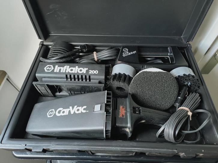 Auto Reinigingsset 12V - CarVac, Inflator, Scrubber, Auto diversen, Auto-accessoires, Gebruikt, Ophalen of Verzenden
