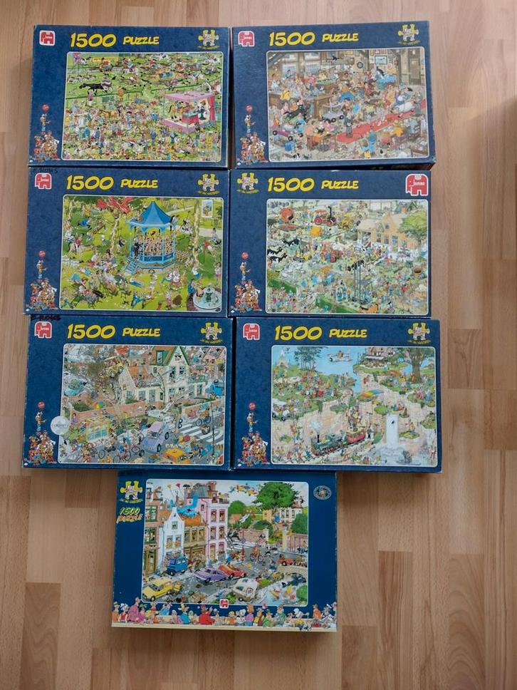 Jan van Haasteren Puzzels - 1500 stukjes, Hobby en Vrije tijd, Denksport en Puzzels, Gebruikt, Legpuzzel, Meer dan 1500 stukjes